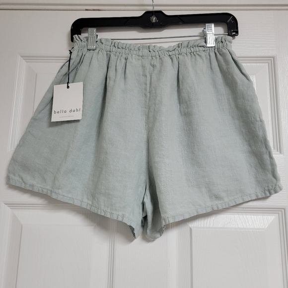 Bella Dahl NWT Ruffle Waist Short 100% Linen Size Small. - Picture 3 of 8